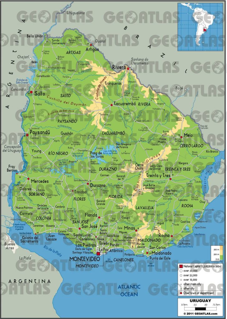 Uruguay carte Uruguay carte