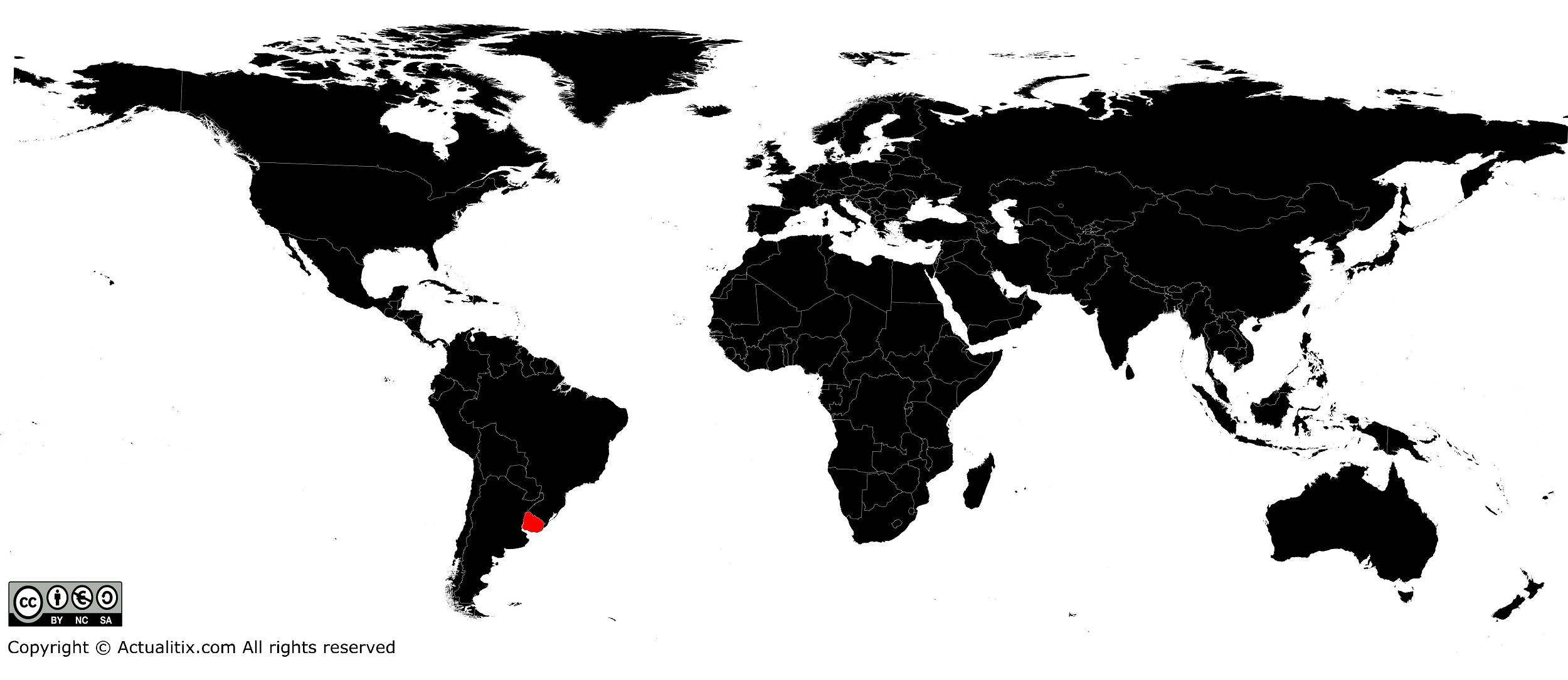 uruguay carte du monde