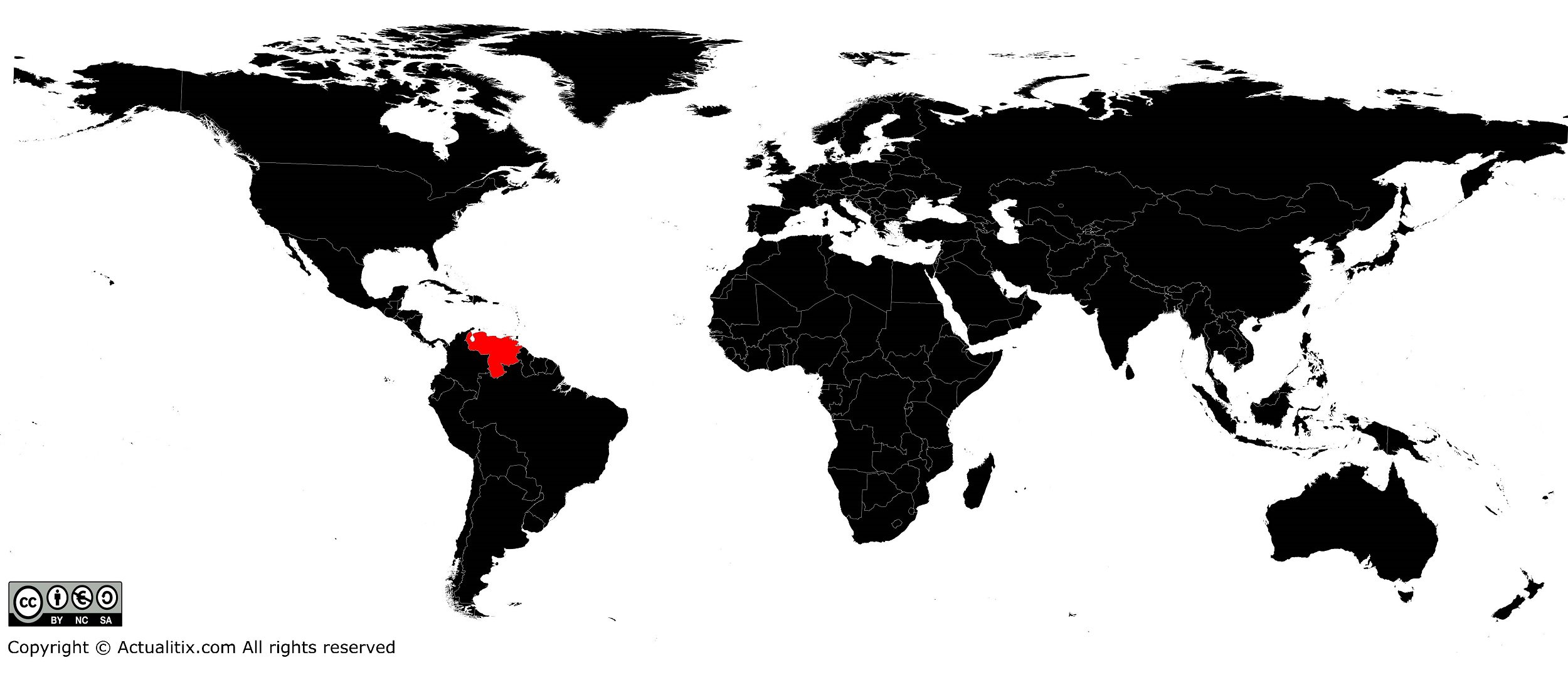 carte du monde le venezuela