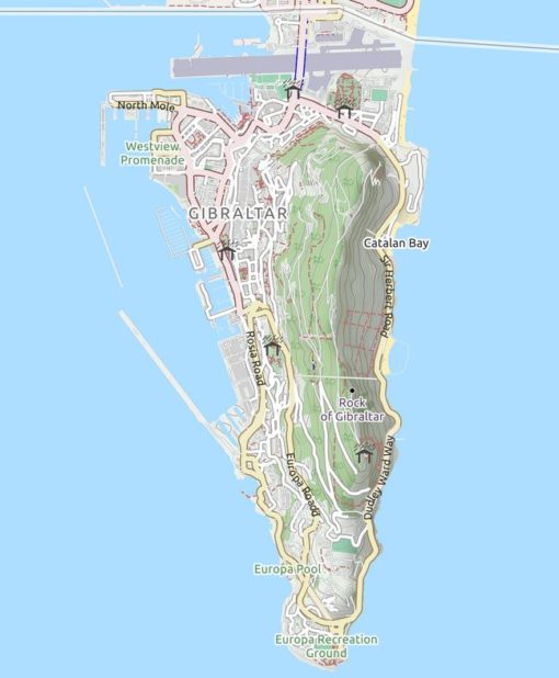 Carte détaillée de Gibraltar