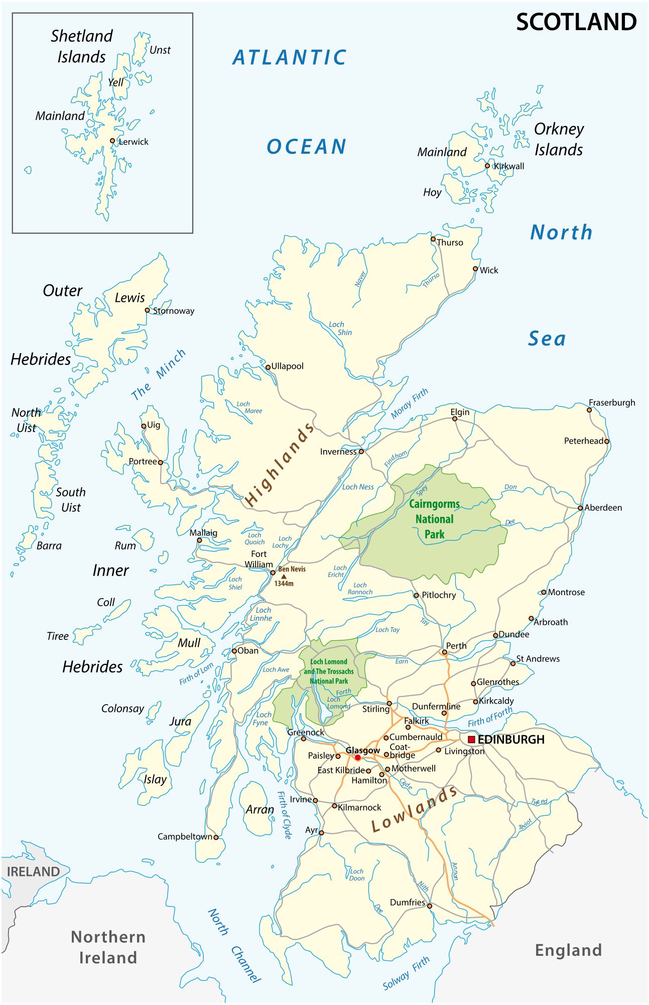 carte ecosse