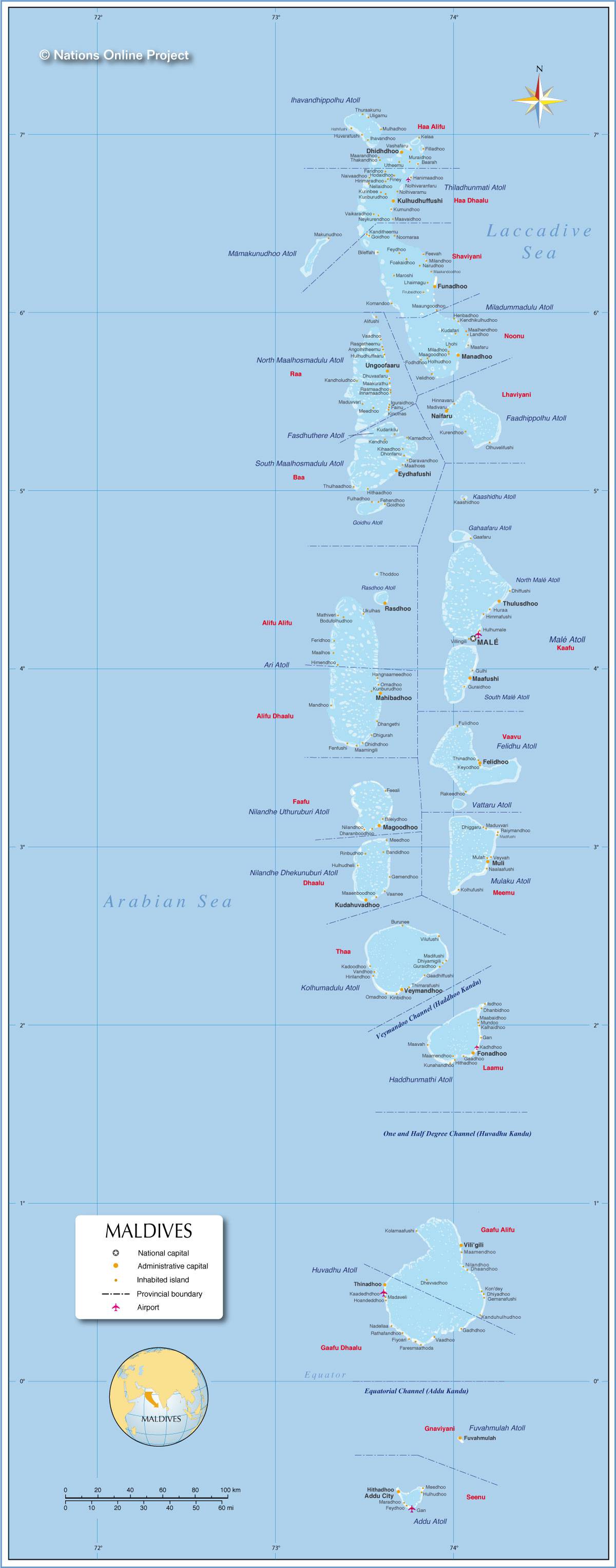 Carte Des Maldives Plusieurs Cartes Du Pays Se Trouvant En