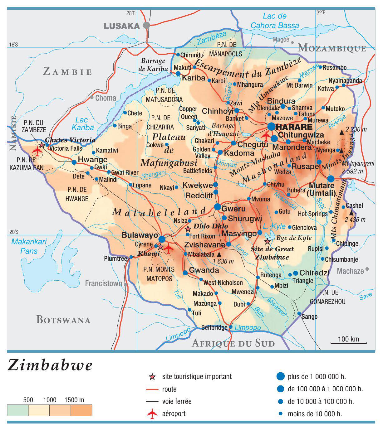 carte-geographique-du-zimbabwe