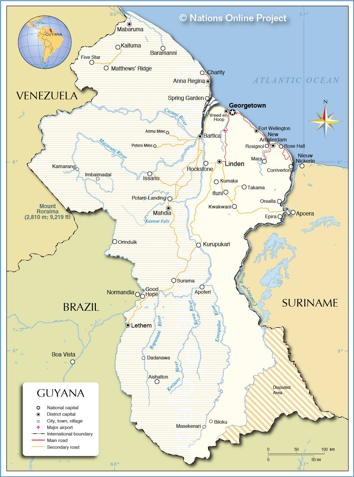 carte de guyana