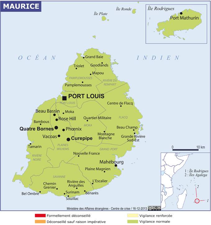 Carte De Lîle Maurice Plusieurs Cartes Du Pays En Afrique