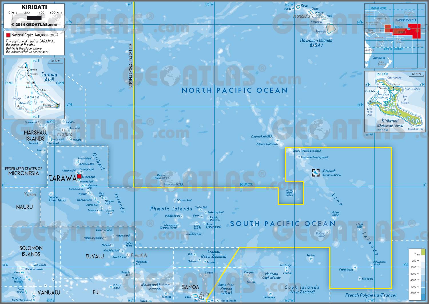 Carte de Kiribati