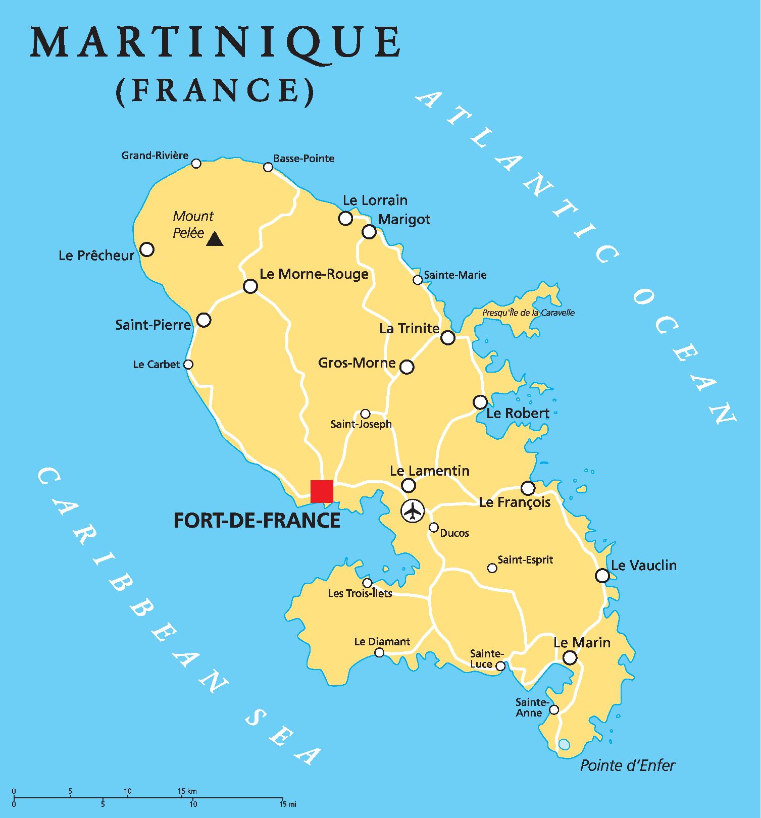 carte martinique plan geographique