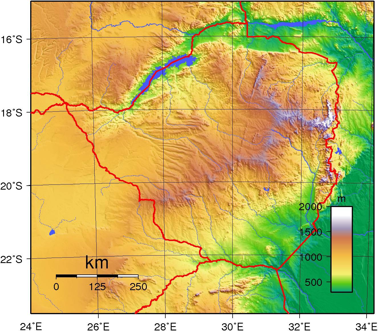 Carte du Zimbabwe Plusieurs cartes du pays en Afrique (villes, géo...)