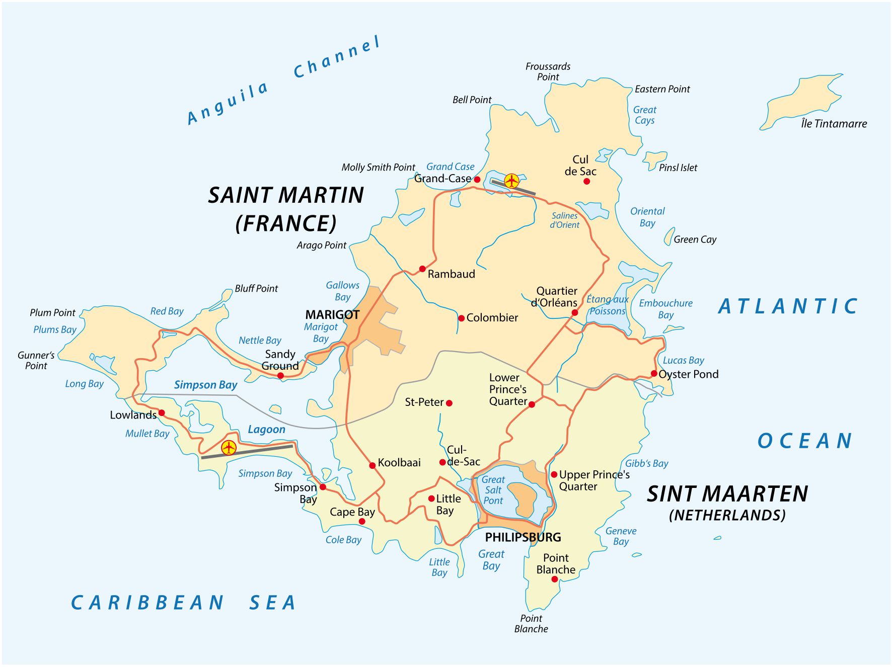 carte de saint martin