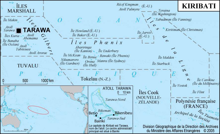 carte des iles kiribati