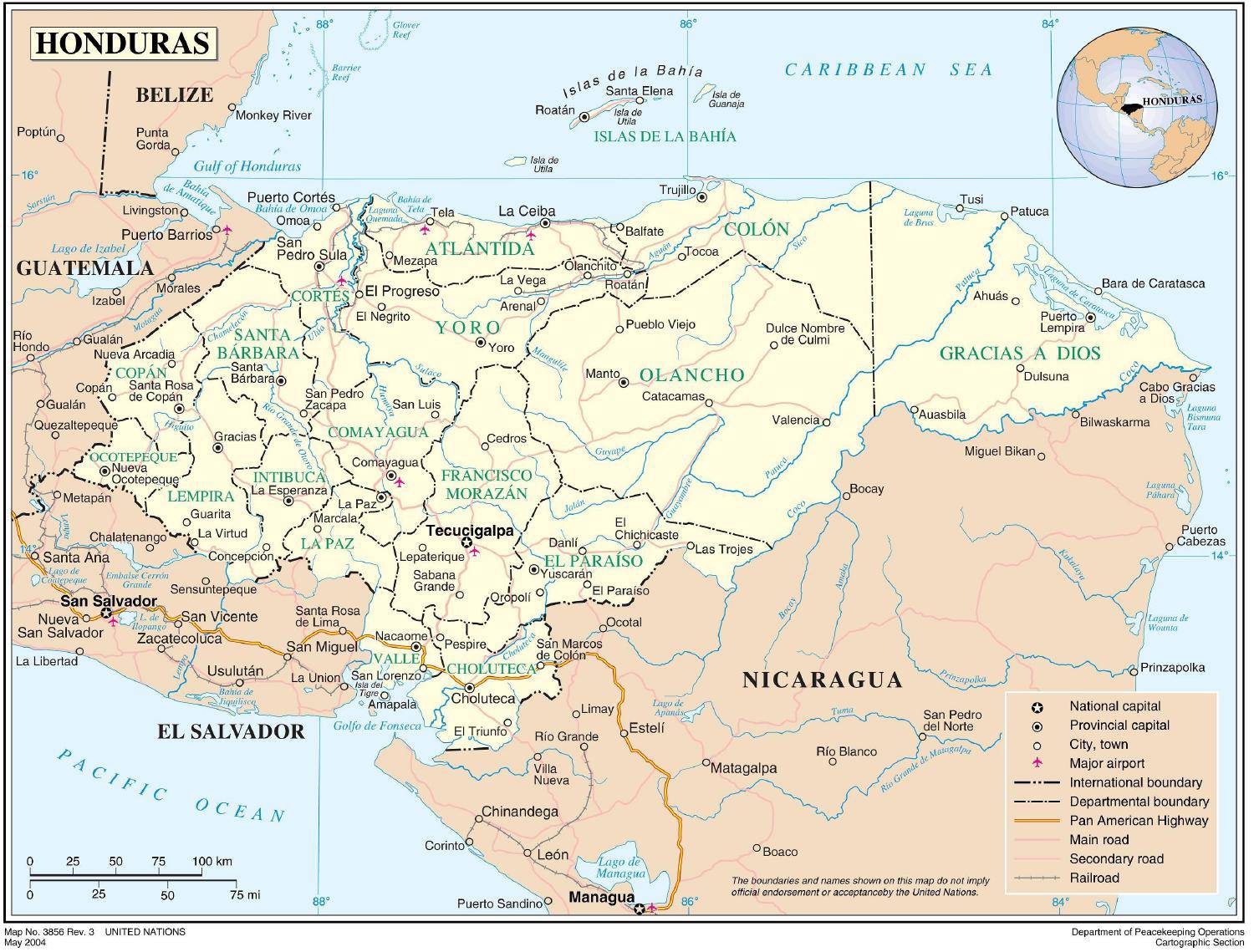Honduras carte