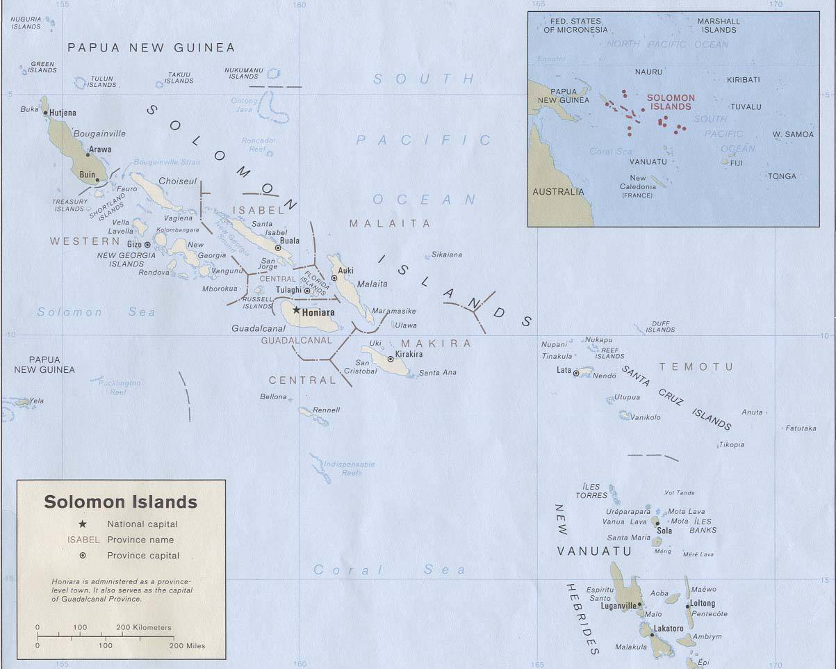 Îles Salomon carte Îles Salomon carte