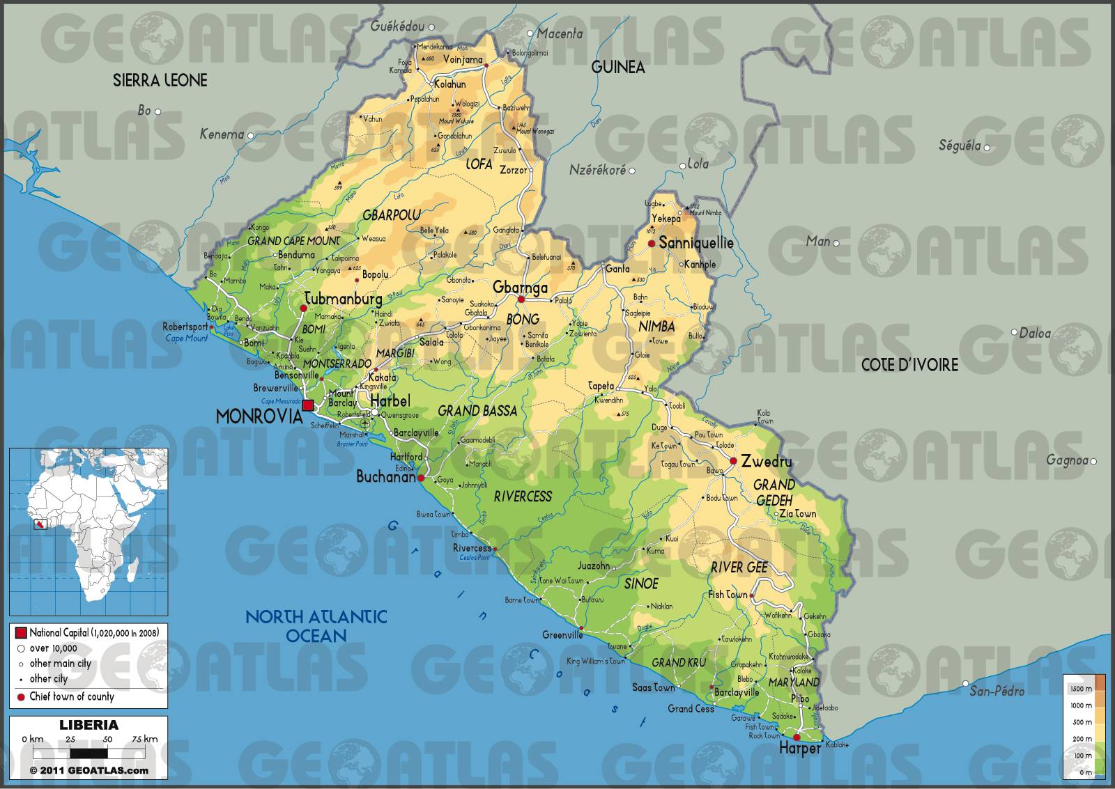 Liberia carte Liberia carte
