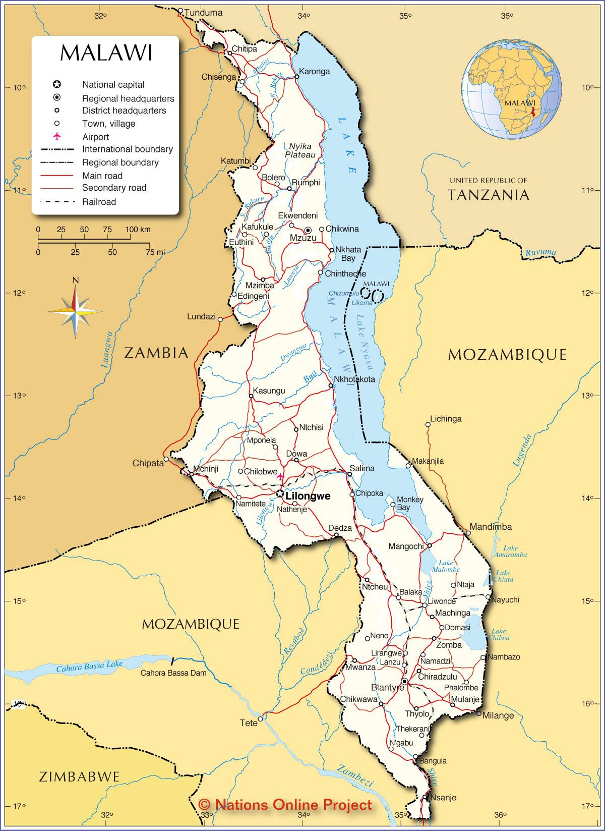 Malawi Carte 