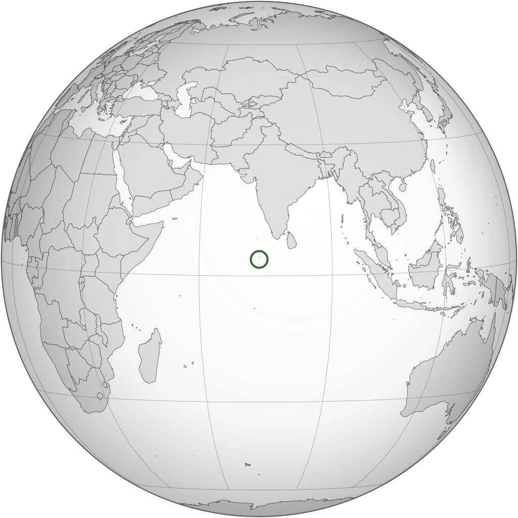 Maldives sur une carte de l'Asie Maldives sur une carte de l'Asie