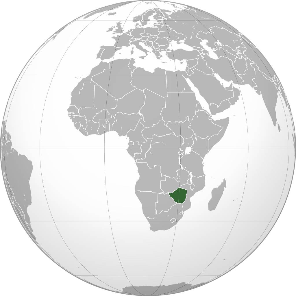 Zimbabwe sur une carte d'Afrique Zimbabwe sur une carte d'Afrique