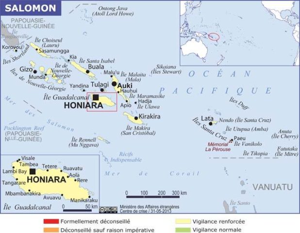 Carte des Iles Salomon