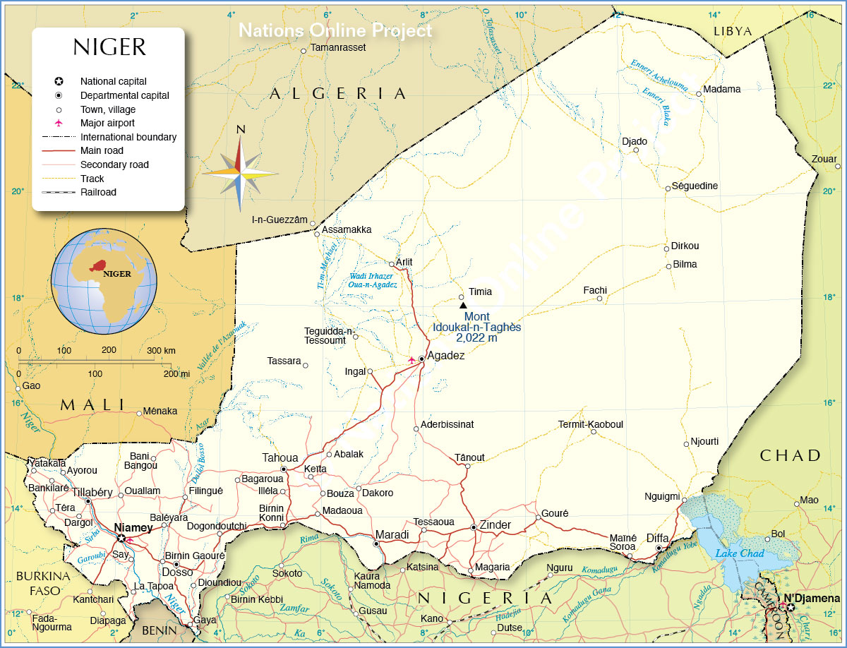 carte des communes du niger