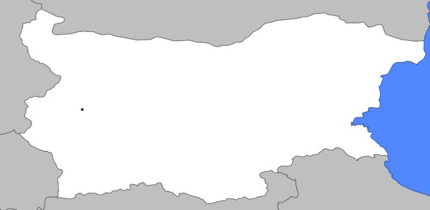 Carte vierge de la Bulgarie