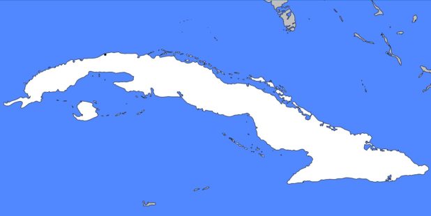 Carte vierge de Cuba