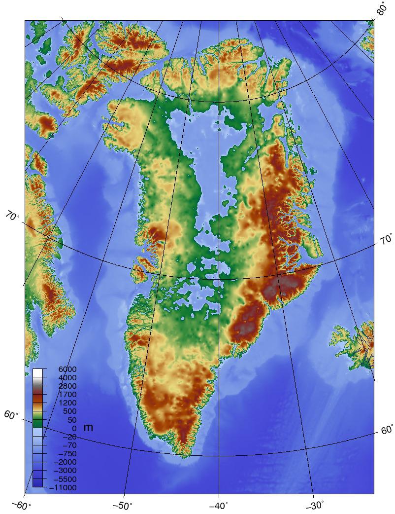 Carte du Groenland - Plusieurs cartes de cet immense pays