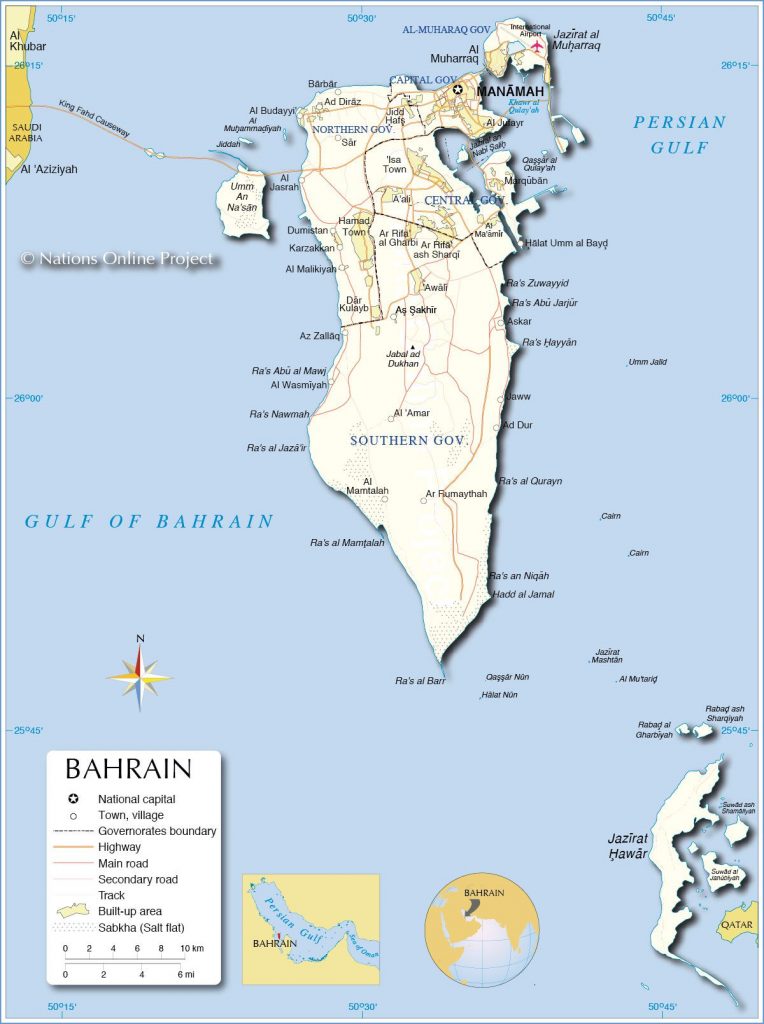 Bahreïn carte