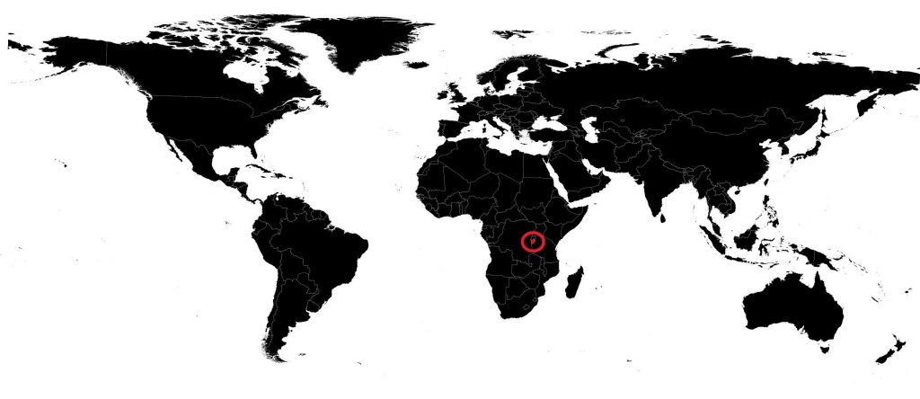 Burundi sur une carte du monde