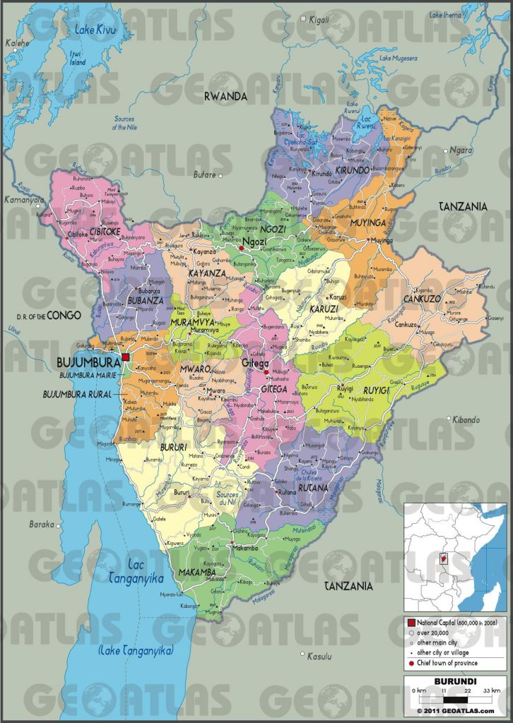 Carte administrative du Burundi Carte administrative du Burundi