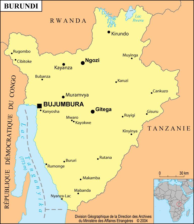 Carte Du Burundi Plusieurs Cartes Du Pays Se Trouvant En