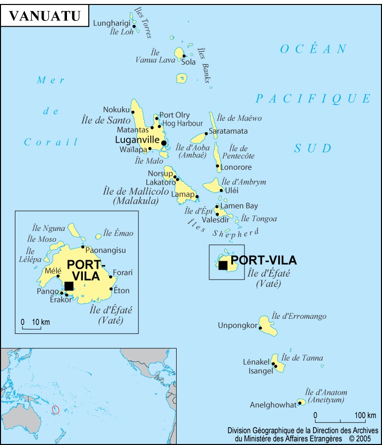 carte de vanuatu