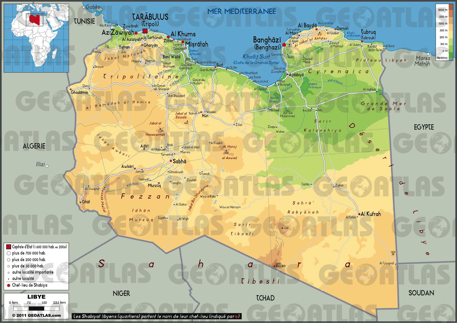 Libye carte Libye carte