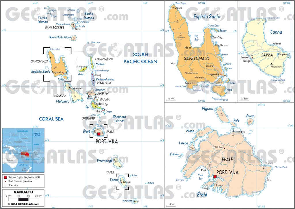 Vanuatu carte Vanuatu carte