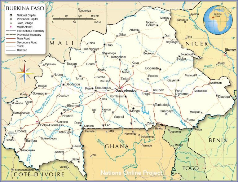 Carte du Burkina Faso  Plusieurs carte du pays d'Afrique