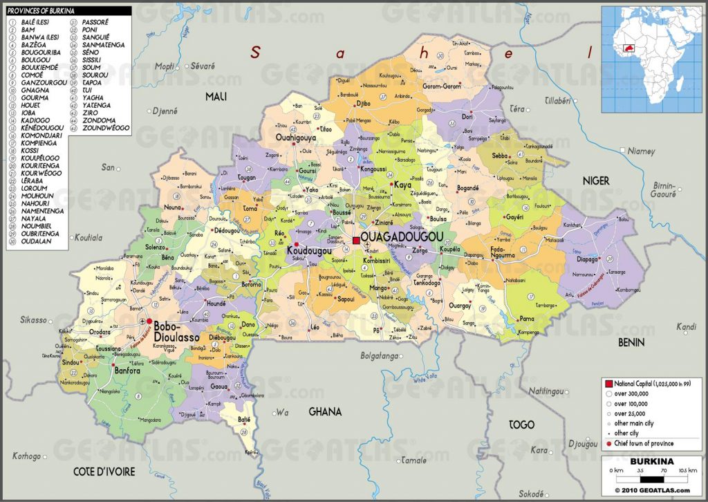 Carte administrative du Burkina Faso Carte administrative du Burkina Faso