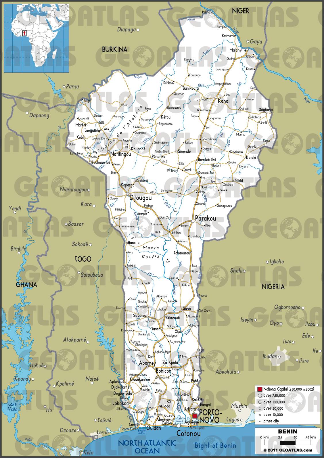carte-du-b-nin-plusieurs-cartes-du-pays-en-afrique