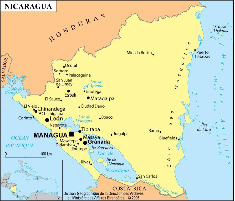 Carte Du Nicaragua Plusieurs Cartes Du Pays En Amérique