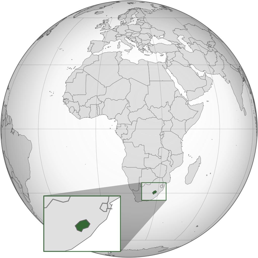 Lesotho carte d'Afrique Lesotho carte d'Afrique