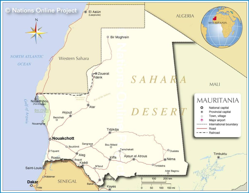 Mauritanie carte