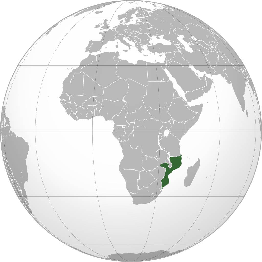 Mozambique sur une carte d'Afrique Mozambique sur une carte d'Afrique