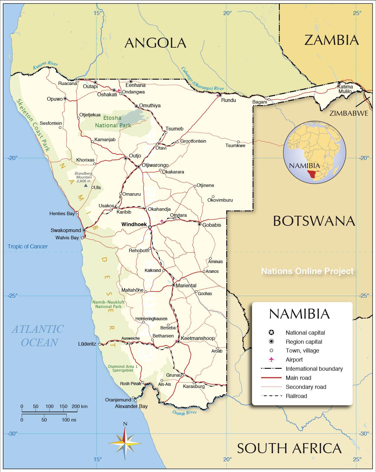 namibie carte