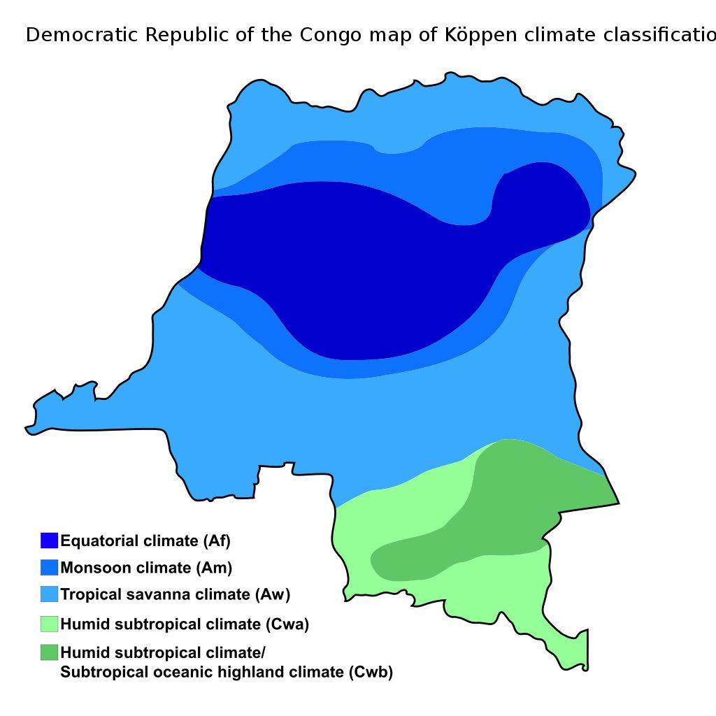 Carte politique de la République Démocratique du Congo C