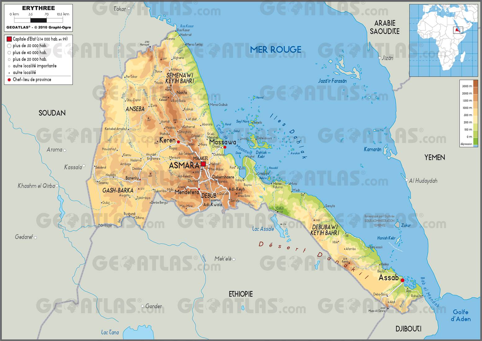 Carte De L Erythr e Plusieurs Cartes Du Pays En Afrique Carte De L Erythr e Plusieurs Cartes Du Pays En Afrique