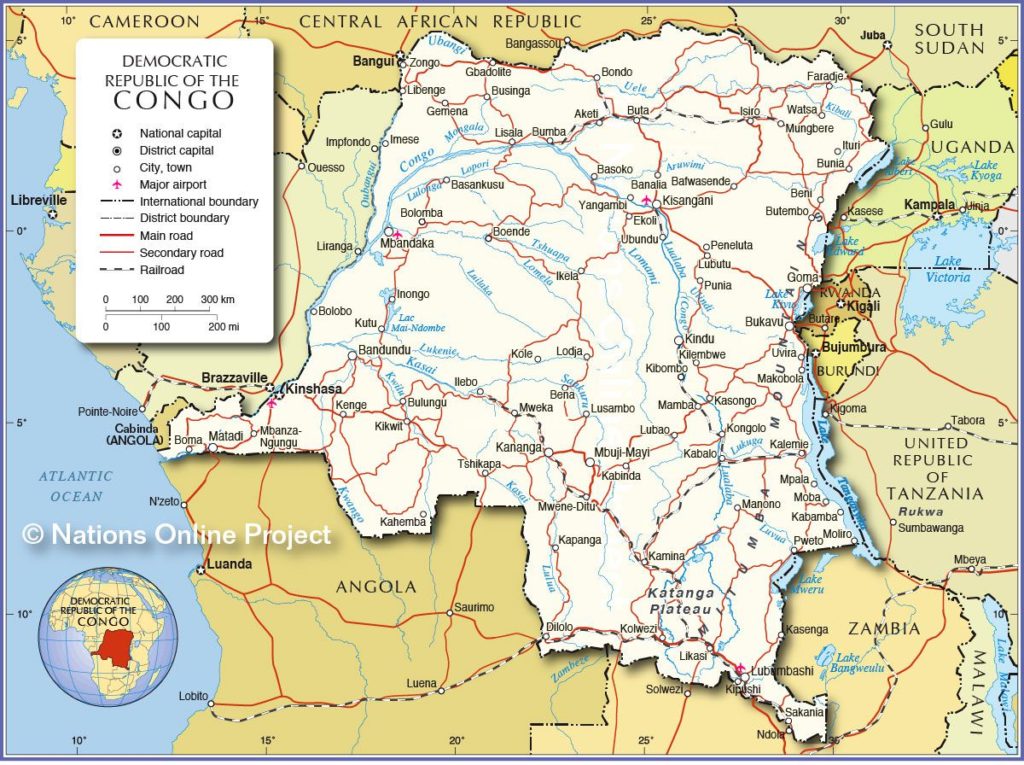 République Démocratique du Congo carte