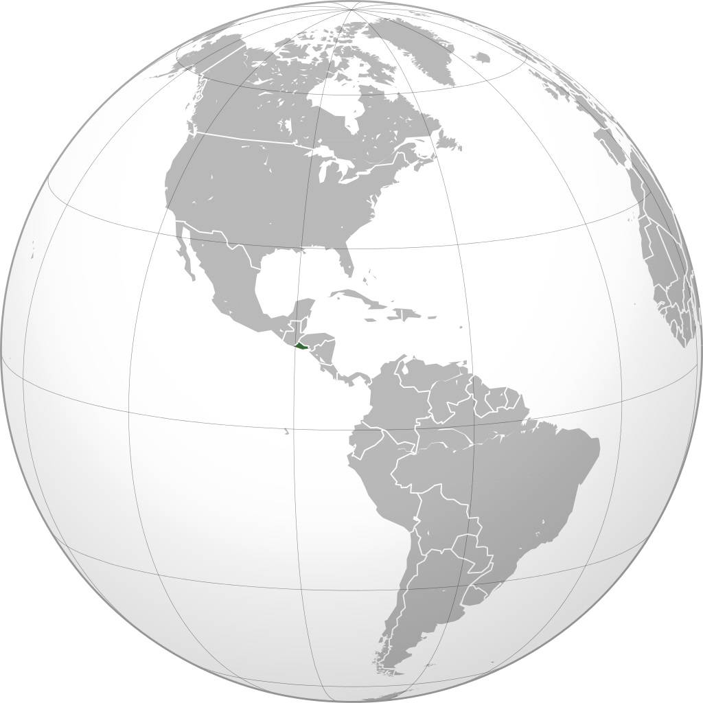 Salvador sur une carte de l'Amérique Salvador sur une carte de l'Amérique