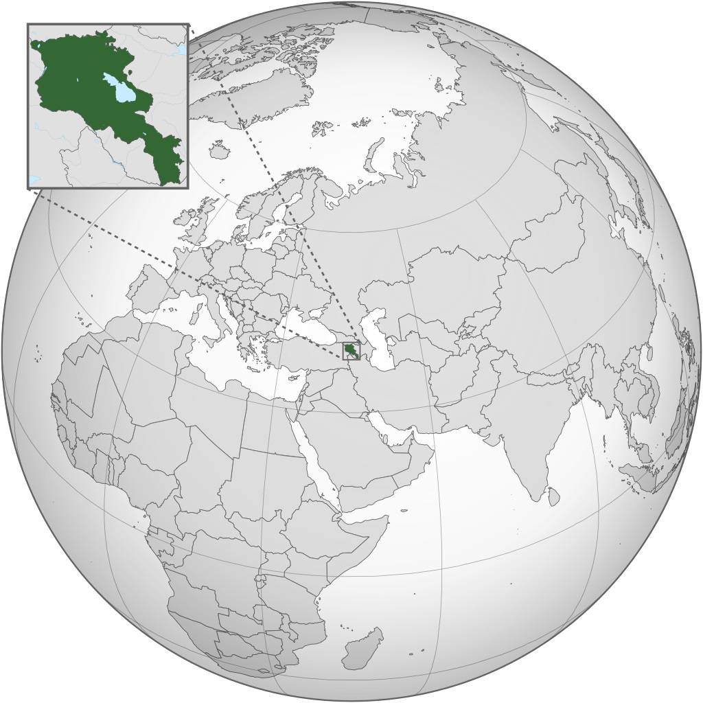 Arménie sur une carte d'Asie Arménie sur une carte d'Asie