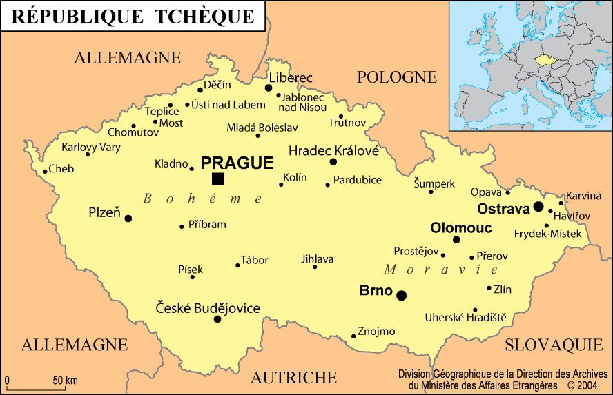République tchèque carte