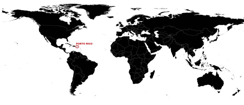 Porto Rico sur la carte du monde