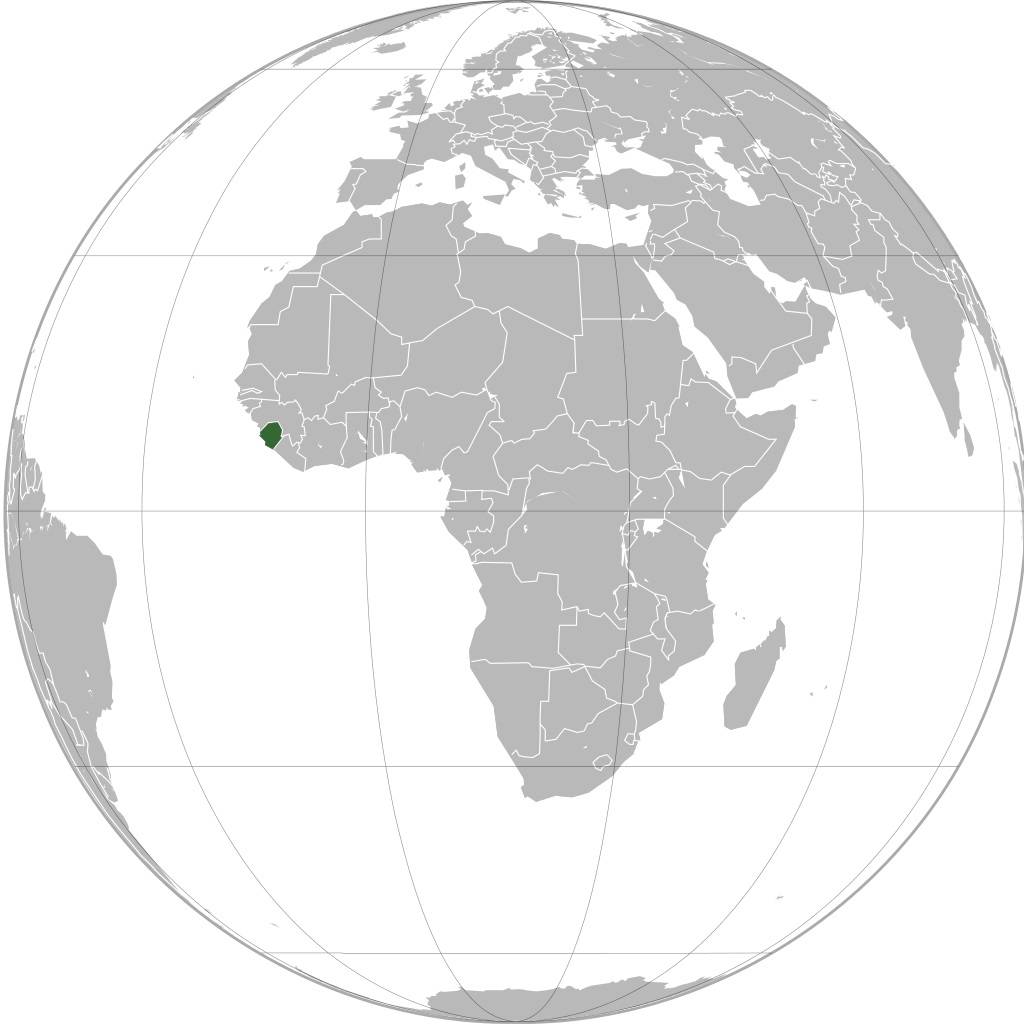 Sierra Leone sur une carte de l'Afrique Sierra Leone sur une carte de l'Afrique