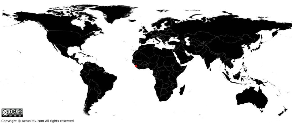Sierra Leone sur une carte du monde