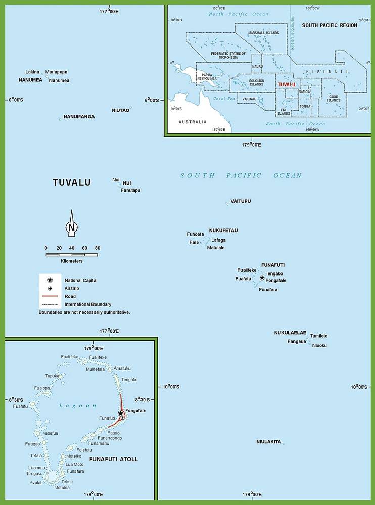 Tuvalu carte Tuvalu carte